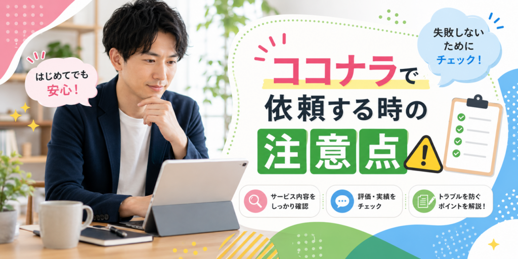 ココナラで依頼する時の注意点